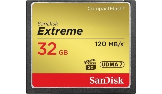 SanDisk mälukaart CF 32GB Extreme 120MB/s