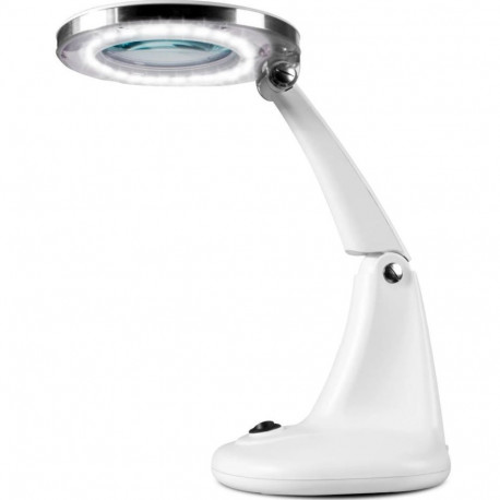 LED table magnifying lamp, magnification 2.25x, white