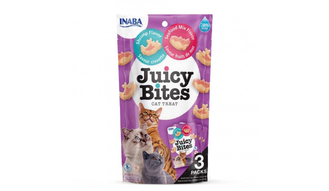 INABA Juicy Bites krevettide ja mereandidega kassimaius 3x11,3 g