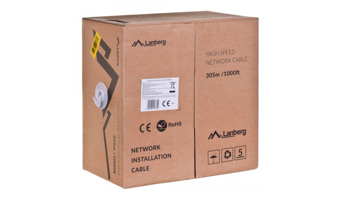Lanberg LCU6-12CU-0305-S võrgukaabel 305 m Cat6 U/UTP (UTP) hall