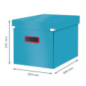 Pappkast kaanega 320x310x360mm LEITZ Cosy Click & Store sinine