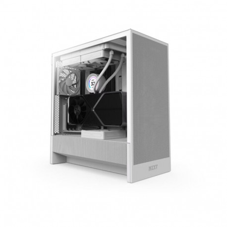 NZXT arvutikorpus H5 FLOW (2024) aknaga midi-torn, valge