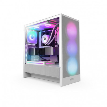 PC CASE NZXT H5 FLOW RGB (2024) MIDI TOWER WINDOW WHITE
