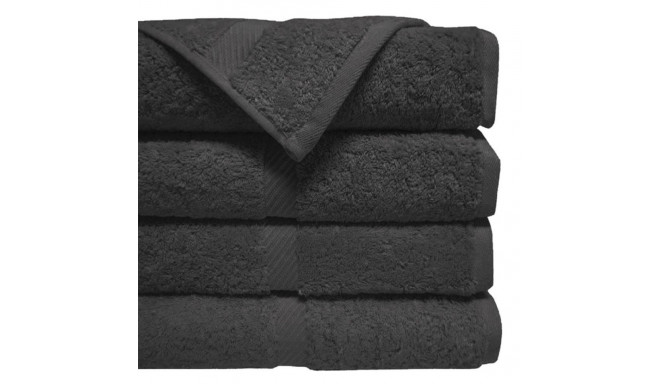 EUROSTIL ALGODÓN TOALLAS NEGRAS 40X80CM PACK 12UN