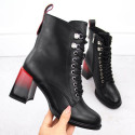 D&A S.Barski ankle boots with decorative heel Premium Collection W MR880-132 OLI270 (40)