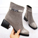 D&A S.Barski ankle boots with decorative heel Premium Collection W MR880-018 OLI269C (39)