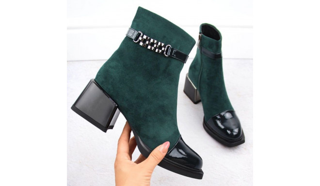 D&A S.Barski ankle boots with decorative heel Premium Collection W MR880-018 OLI269B (37)