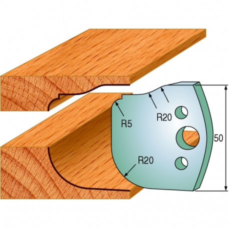 Profiilterad, paar HL 50x4 mm