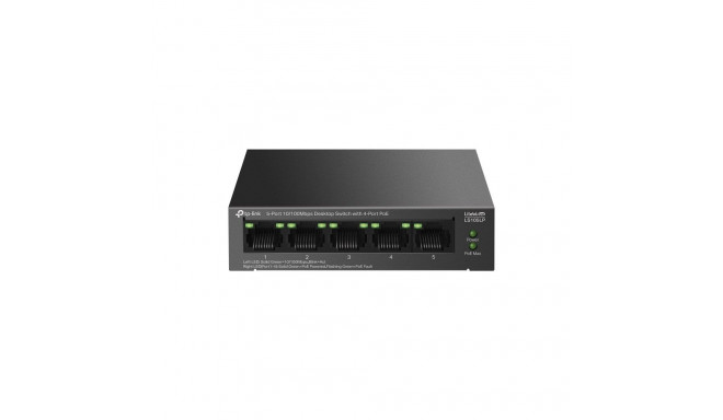 TP-Link LiteWave LS105P Unmanaged Fast Ethernet (10/100) Power over Ethernet (PoE) Black