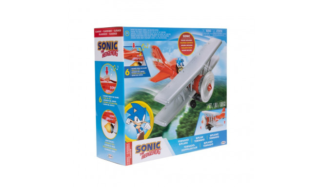 SONIC plane Tornado Biplane with Sonic figure
