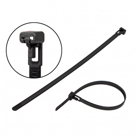 41-310# kaabliside 7,6x250mm avatav 100tk, must