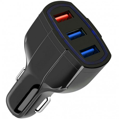 PLS34F must QC 3.0 3xUSB autolaadija