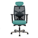 Task chair TUNE teal blue/black