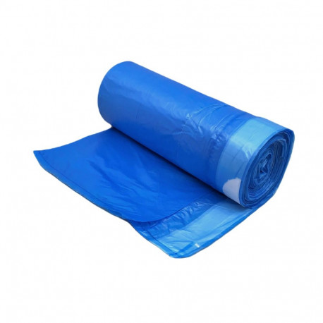 Garbage bag with strings 35L (510x530mm) LDPE 13mic 30pcs/roll blue
