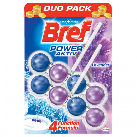 WC värskendaja BREF Power Aktiv Lavender 2x50g klambriga