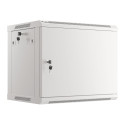 RACK CABINET 19" WALL-MOUNT 9U/600X450 FOR SELF-ASSEMBLY WITH METAL DOOR GREY LANBERG (FLAT PACK)