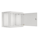 RACK CABINET 19" WALL-MOUNT 9U/600X450 FOR SELF-ASSEMBLY WITH METAL DOOR GREY LANBERG (FLAT PACK)