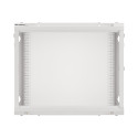 RACK CABINET 19" WALL-MOUNT 9U/600X450 FOR SELF-ASSEMBLY WITH METAL DOOR GREY LANBERG (FLAT PACK)