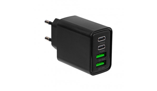 76-023# seinalaadija gniazdousbx2 + usb-c qc+pd 65w
