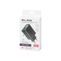 76-023# Seinakontakti laadija usb x2 + usb-c qc+pd 65w