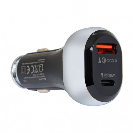 75-777# autolaadija g38a 2x USB-A + USB-C 38W