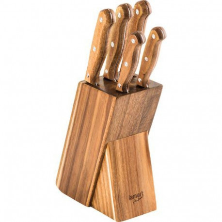 Knife set in a wooden block Lamart