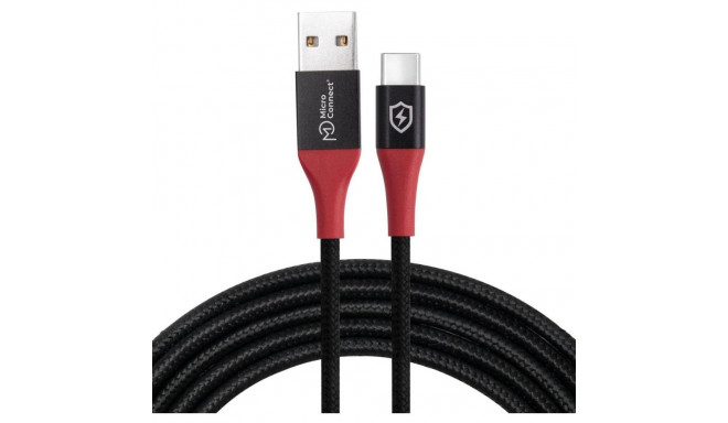 USB kaabel Microconnect USB-A - USB-C, andmete blokeerija, 1.5m