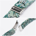 FORCELL F-DESIGN FA04 marble textured resin strap for APPLE Watch 42 / 44 / 45 / 49 mm green