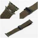 FORCELL F-DESIGN FA02 nylon magnetic strap for APPLE Watch 42 / 44 / 45 / 49 mm olive green