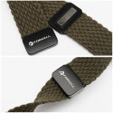 FORCELL F-DESIGN FA02 nylon magnetic strap for APPLE Watch 42 / 44 / 45 / 49 mm olive green