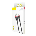 BASEUS cable USB A to Micro USB 2,4A Cafule CAMKLF-B91 1 m black red