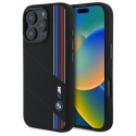 BMW BMHMP16L23SCUK iPhone 16 Pro 6.3" black/black hardcase Silicone Cut Tricolor Lines MagSafe