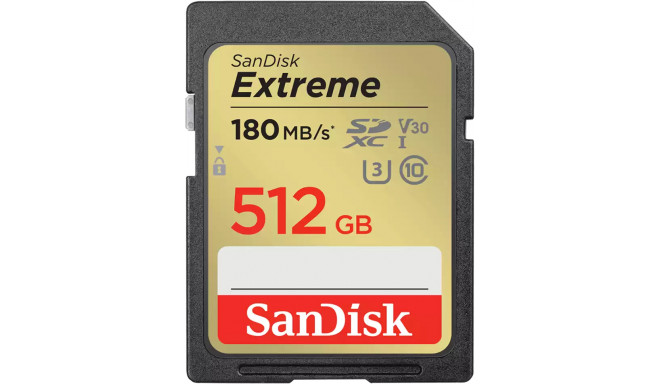 Sandisk memory card SDXC 512GB Extreme