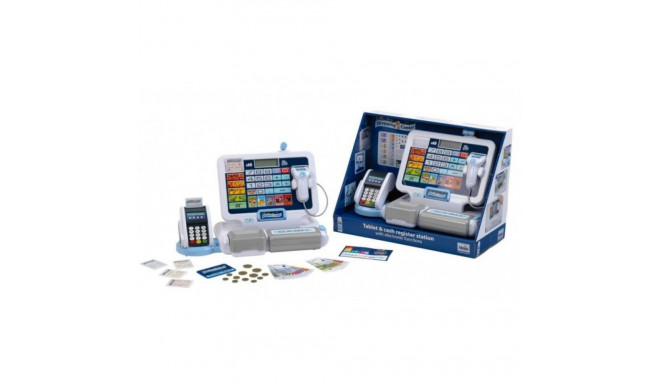 Cash register with terminal and scanner