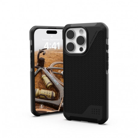 Kaitseümbris Metropolis LT, Apple iPhone 16 Pro, Kevlar must, MagSafe, Urban Armor Gear (UAG)