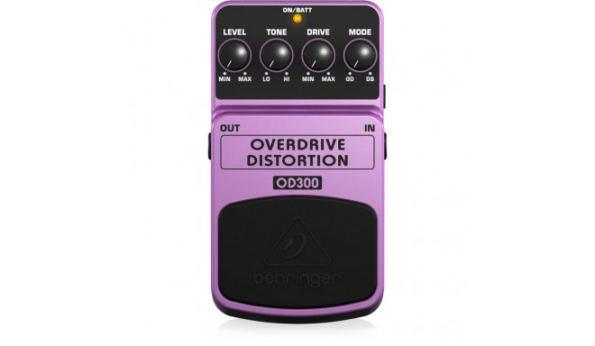 Behringer OD300 effects pedal Purple, Black