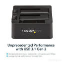 StarTech.com Dual-Bay USB 3.1 to SATA Hard Drive Docking Station, USB 3.1 (10 Gbps) Hard Drive Dock,