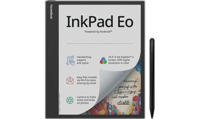 PocketBook InkPad Eo - Mist Grey e-book reader Touchscreen 64 GB Wi-Fi Black, Grey