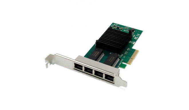 Digitus 4 port Gigabit Ethernet network card, RJ45, PCI Express, Intel I350