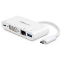 StarTech.com USB C Multiport Adapter - USB-C to DVI-D (Digital) Video Adapter with 60W Power Deliver