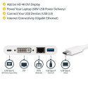 StarTech.com USB C Multiport Adapter - USB-C to DVI-D (Digital) Video Adapter with 60W Power Deliver