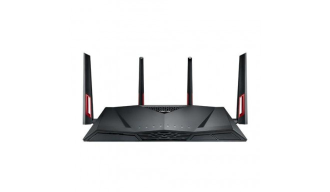 ASUS RT-AC88U wireless router Gigabit Ethernet Dual-band (2.4 GHz / 5 GHz) Black, Red