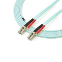 StarTech.com 3m (10ft) LC/UPC to LC/UPC OM4 Multimode Fiber Optic Cable, 50/125µm LOMMF/VCSEL Zipcor