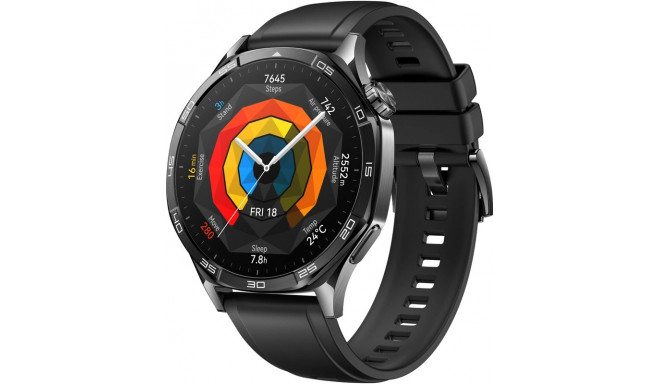 Huawei Watch GT 5 46mm, roostevaba teras/must