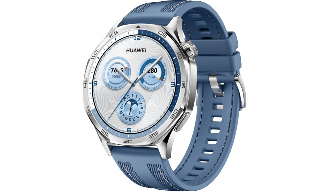 Huawei Watch GT 5 46mm, stainless steel/blue