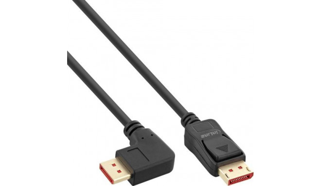 InLine DisplayPort 1.4 cable, 8K4K, right angled, black/gold, 1m