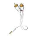 Inakustik 0031000075 audio cable 0.75 m 3.5mm 2 x RCA White