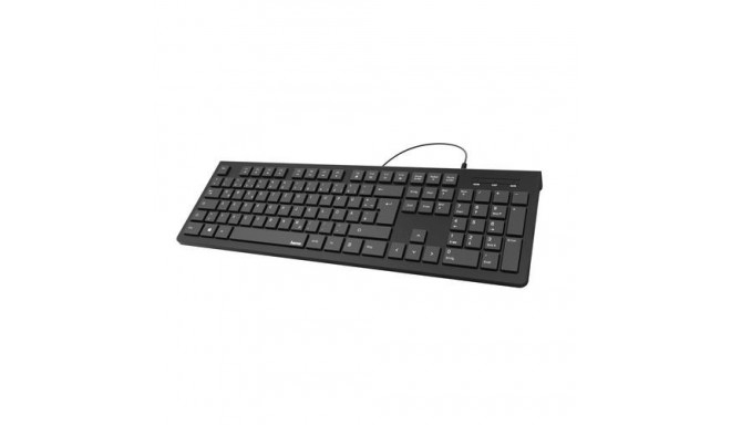 Hama KC-200 keyboard Universal USB QWERTZ German Black