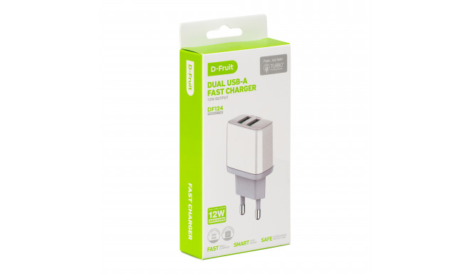 D-Fruit charger 12W 2xUSB-A DF124