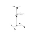 TECHLY 309593 Techly Universal projector / notebook trolley with two shelves, white